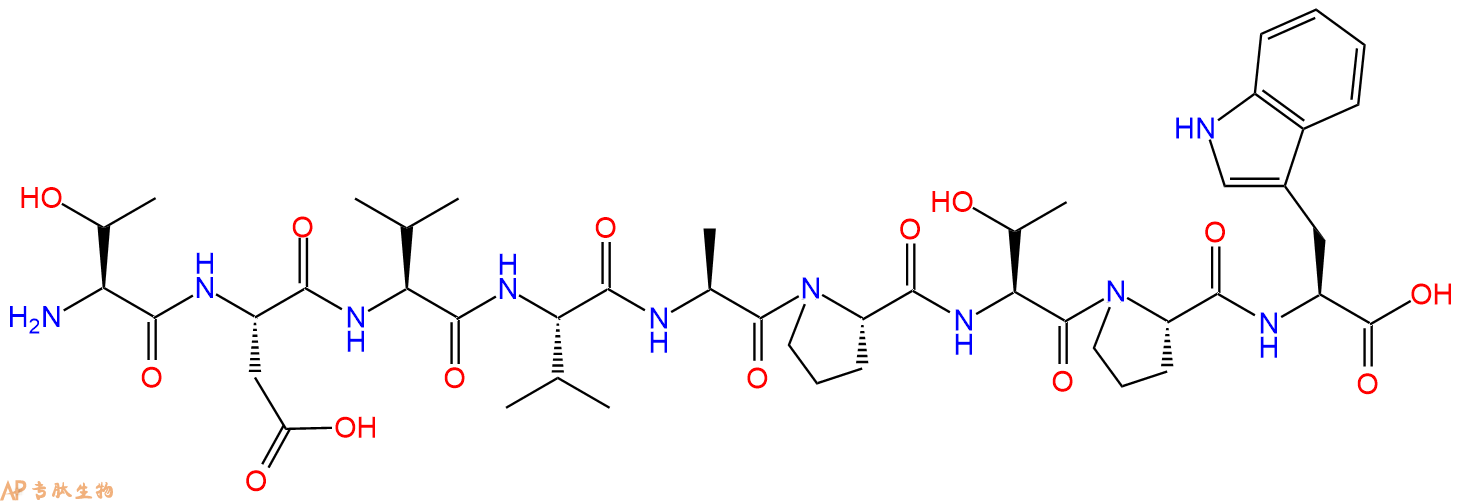 专肽生物产品H2N-Thr-Asp-Val-Val-Ala-Pro-Thr-Pro-Trp-COOH