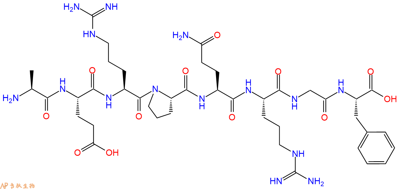 专肽生物产品H2N-Ala-Glu-Arg-Pro-Gln-Arg-Gly-Phe-COOH