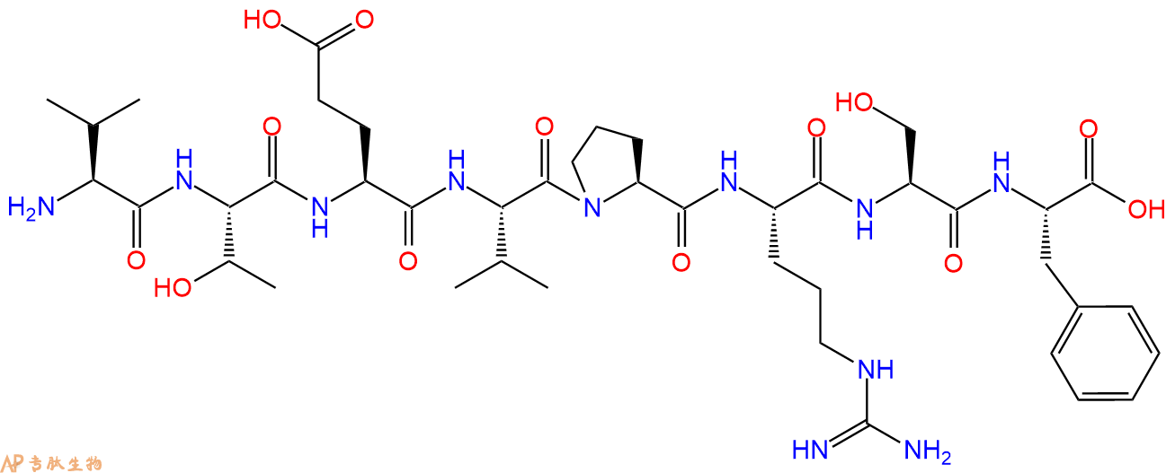 专肽生物产品H2N-Val-Thr-Glu-Val-Pro-Arg-Ser-Phe-COOH