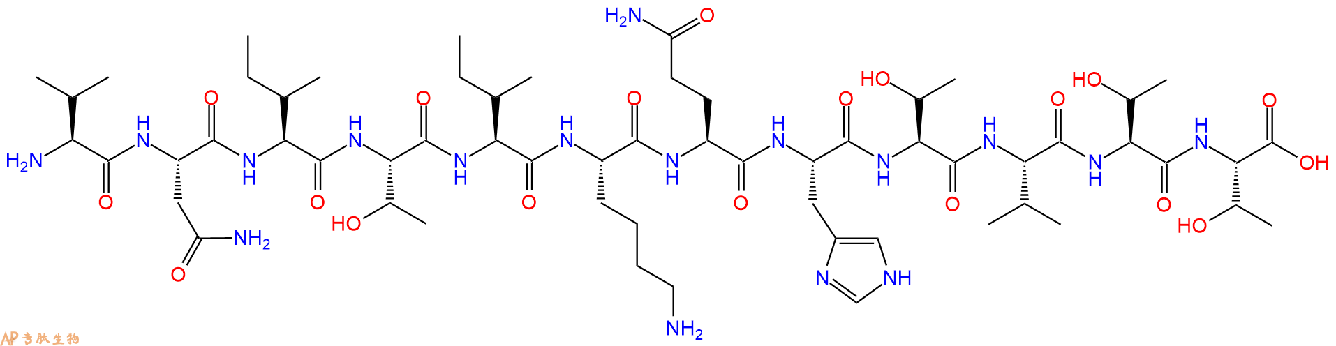 专肽生物产品H2N-Val-Asn-Ile-Thr-Ile-Lys-Gln-His-Thr-Val-Thr-Th
