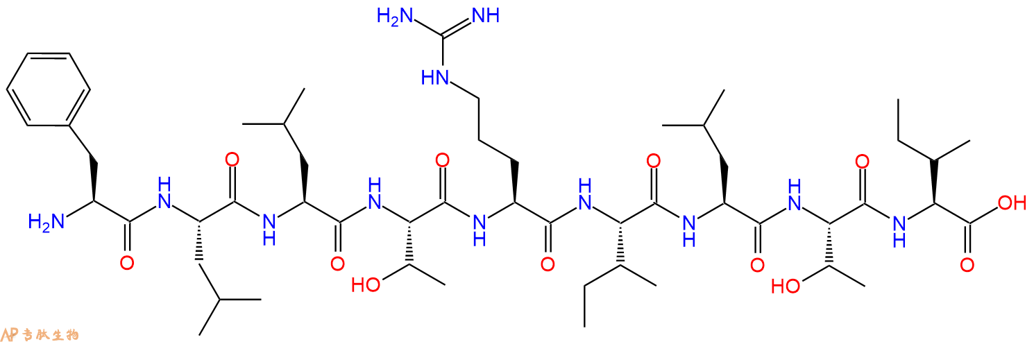 专肽生物产品H2N-Phe-Leu-Leu-Thr-Arg-Ile-Leu-Thr-Ile-COOH