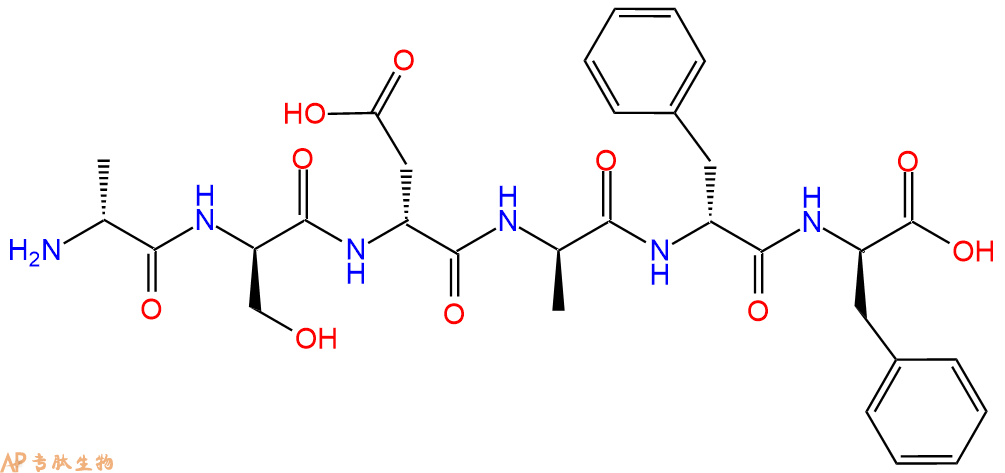 专肽生物产品H2N-DAla-DSer-DAsp-DAla-DPhe-DPhe-COOH
