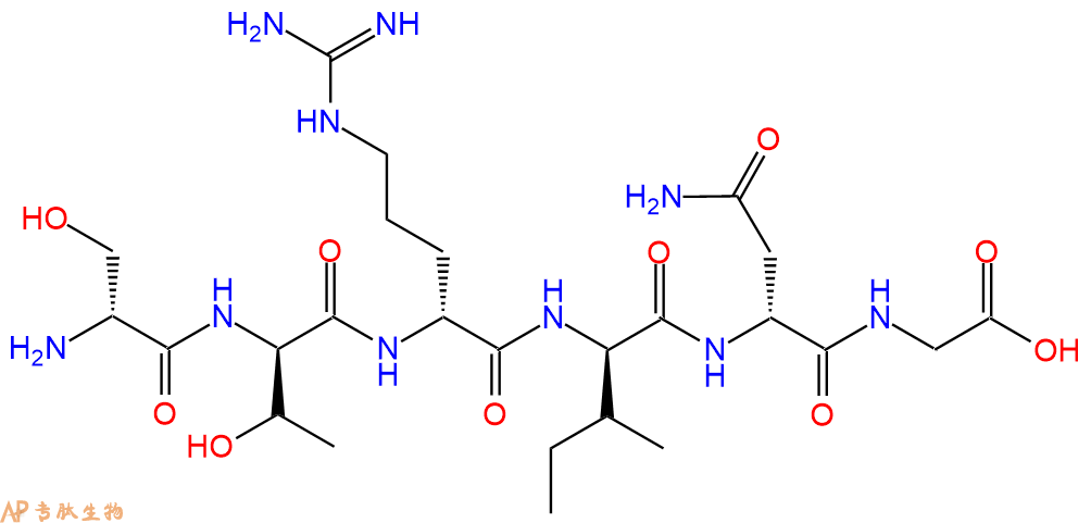 专肽生物产品H2N-DSer-DThr-DArg-DIle-DAsn-Gly-COOH