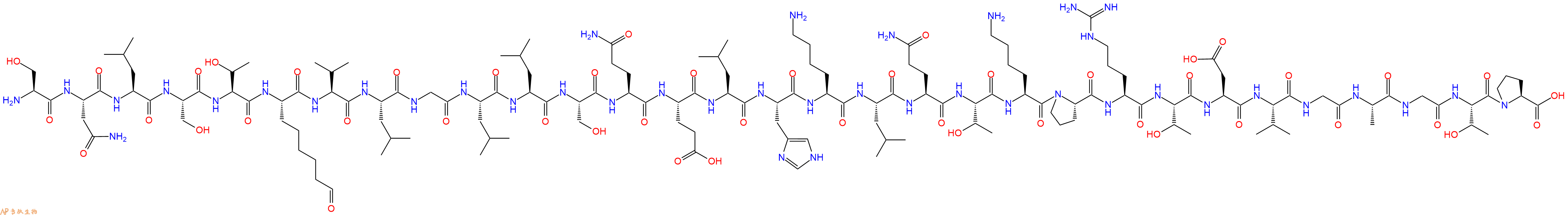 专肽生物产品H2N-Ser-Asn-Leu-Ser-Thr-Asu-Val-Leu-Gly-Leu-Leu-Se