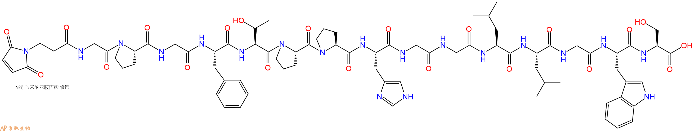 专肽生物产品3Mal-Gly-Pro-Gly-Phe-Thr-Pro-Pro-His-Gly-Gly-Leu-L
