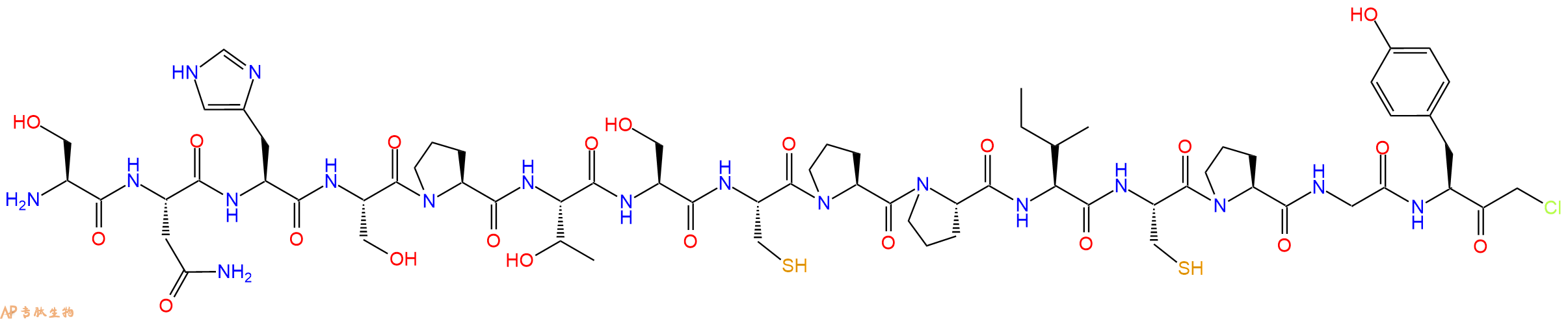 专肽生物产品H2N-Ser-Asn-His-Ser-Pro-Thr-Ser-Cys-Pro-Pro-Ile-Cy