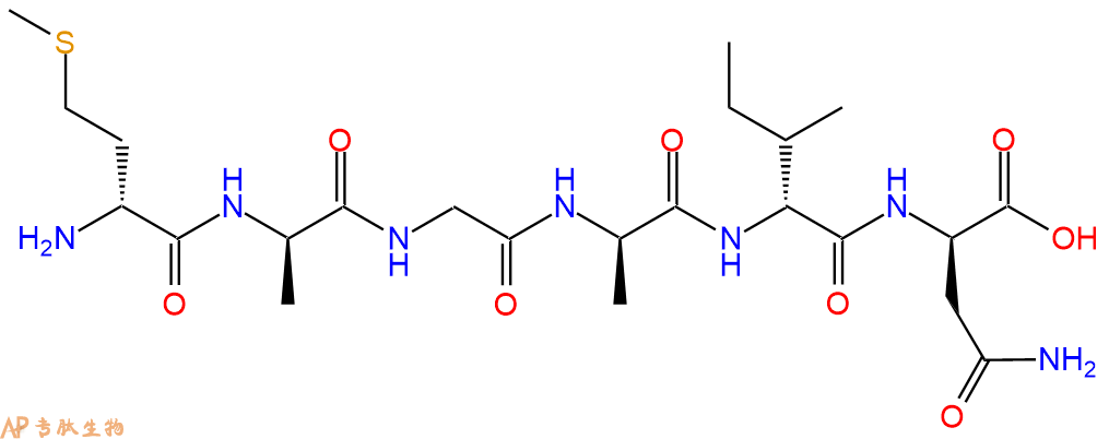 专肽生物产品H2N-DMet-DAla-Gly-DAla-DIle-DAsn-COOH