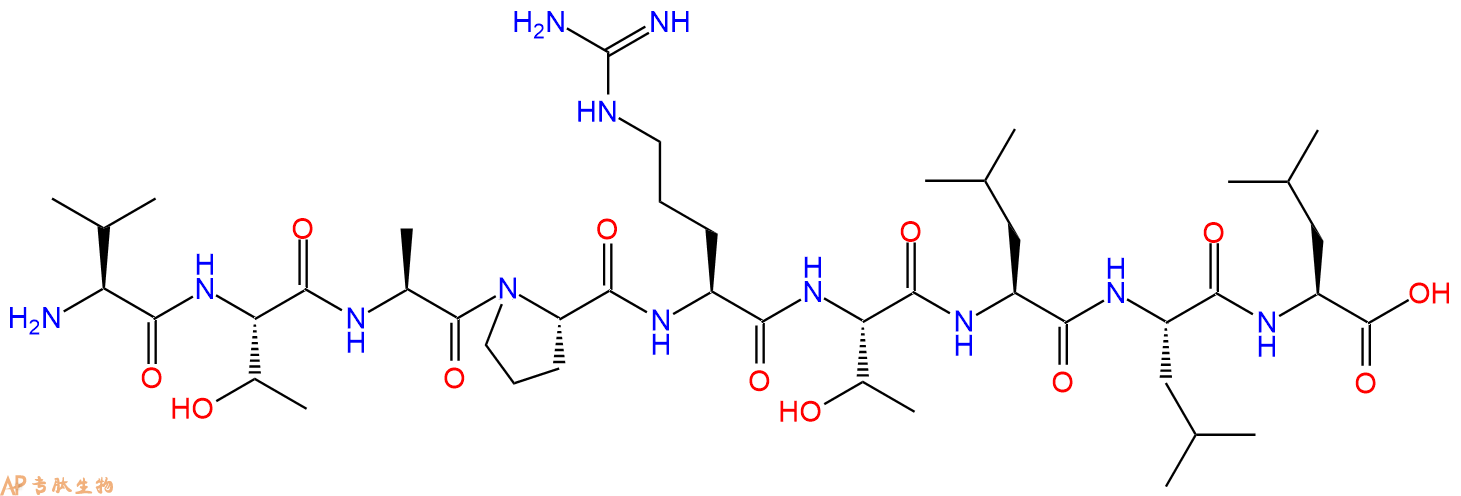 专肽生物产品H2N-Val-Thr-Ala-Pro-Arg-Thr-Leu-Leu-Leu-COOH