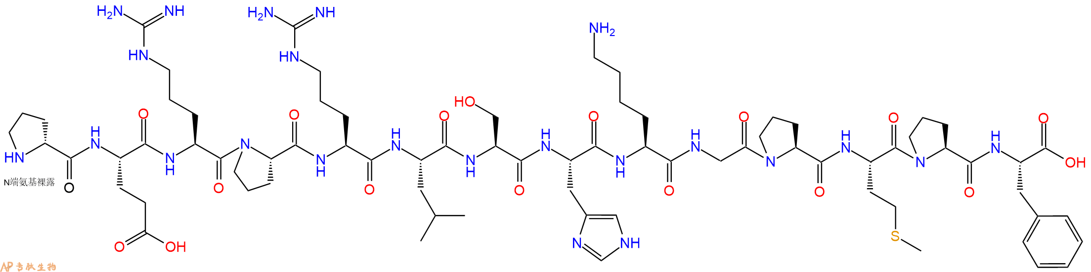 专肽生物产品H2N-DPro-Glu-Arg-Pro-Arg-Leu-Ser-His-Lys-Gly-Pro-M