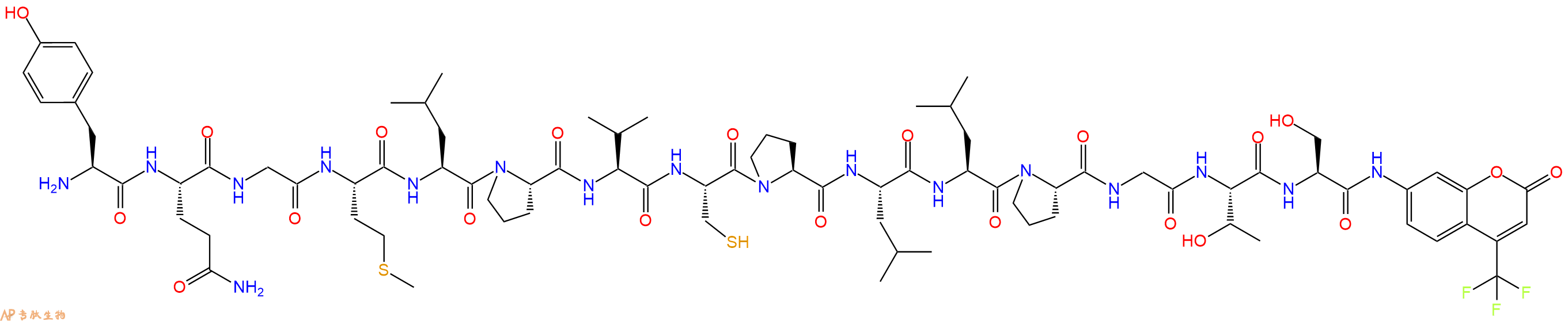专肽生物产品H2N-Tyr-Gln-Gly-Met-Leu-Pro-Val-Cys-Pro-Leu-Leu-Pr