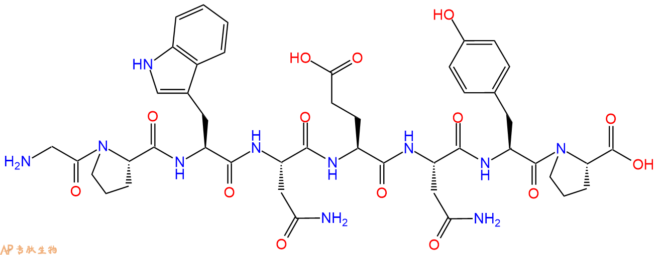 专肽生物产品H2N-Gly-Pro-Trp-Asn-Glu-Asn-Tyr-Pro-COOH