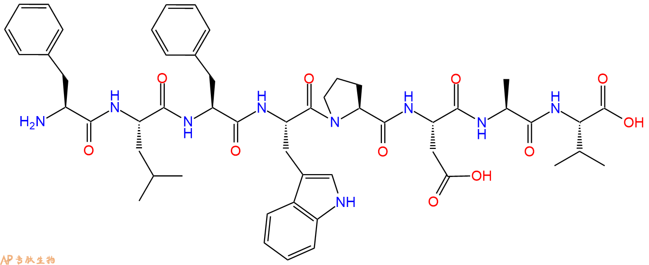 专肽生物产品H2N-Phe-Leu-Phe-Trp-Pro-Asp-Ala-Val-COOH