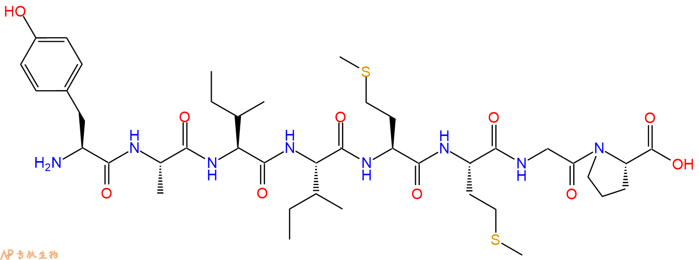 专肽生物产品H2N-Tyr-Ala-Ile-Ile-Met-Met-Gly-Pro-COOH