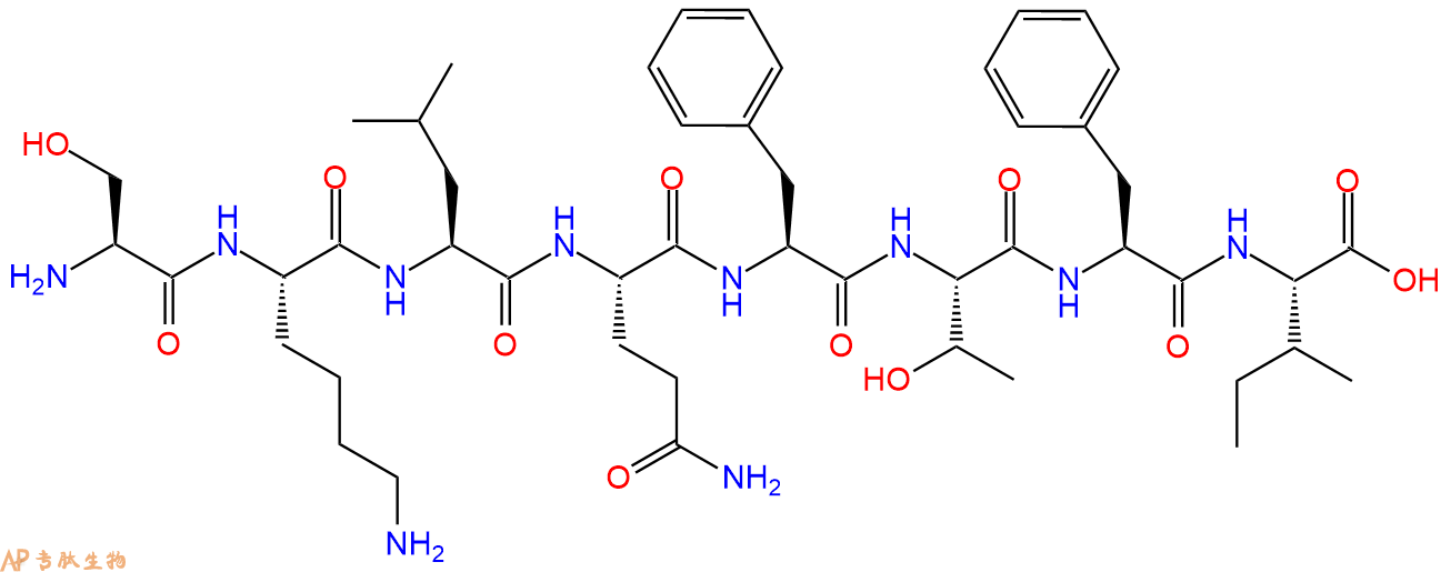 专肽生物产品H2N-Ser-Lys-Leu-Gln-Phe-Thr-Phe-Ile-COOH