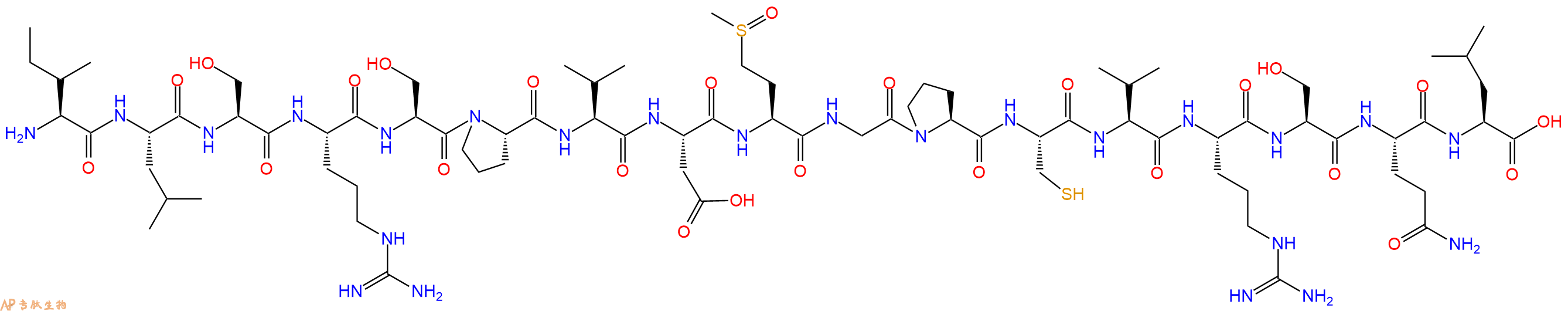 专肽生物产品H2N-Ile-Leu-Ser-Arg-Ser-Pro-Val-Asp-Met(O)-Gly-Pro