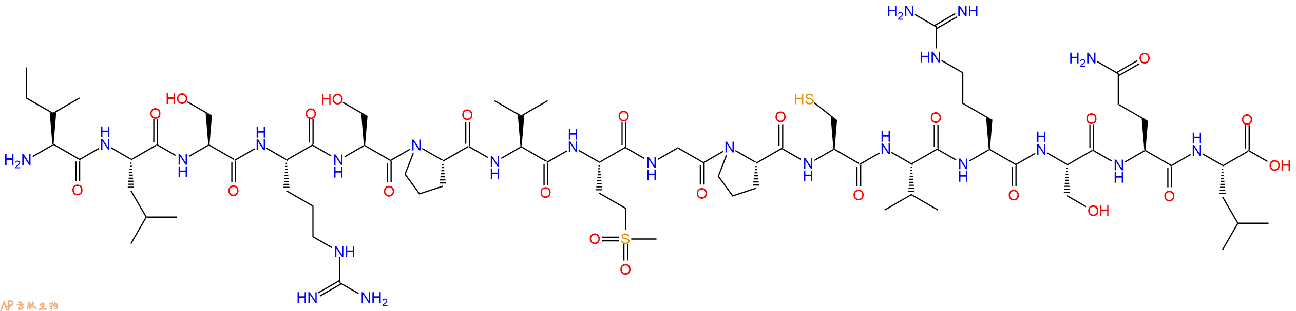 专肽生物产品H2N-Ile-Leu-Ser-Arg-Ser-Pro-Val-Met(O2)-Gly-Pro-Cy