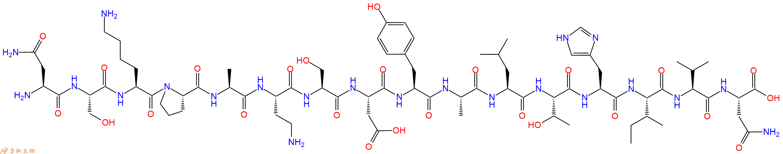 专肽生物产品H2N-Asn-Ser-Lys-Pro-Ala-Dab-Ser-Asp-Tyr-Ala-Leu-Th
