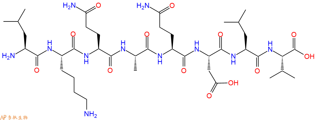 专肽生物产品H2N-Leu-Lys-Gln-Ala-Gln-Asp-Leu-Val-COOH