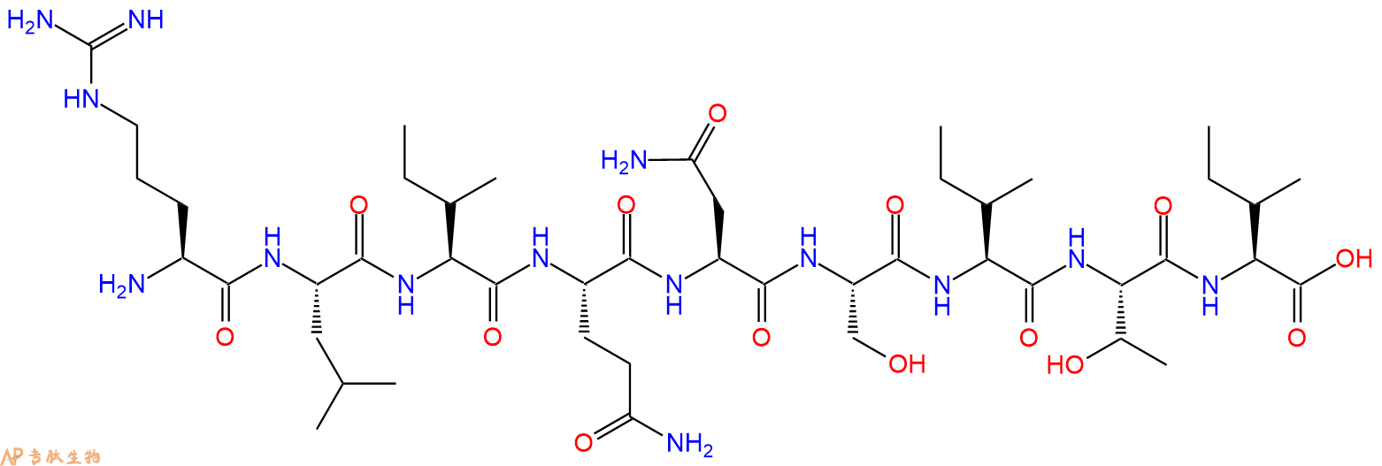 专肽生物产品H2N-Arg-Leu-Ile-Gln-Asn-Ser-Ile-Thr-Ile-COOH