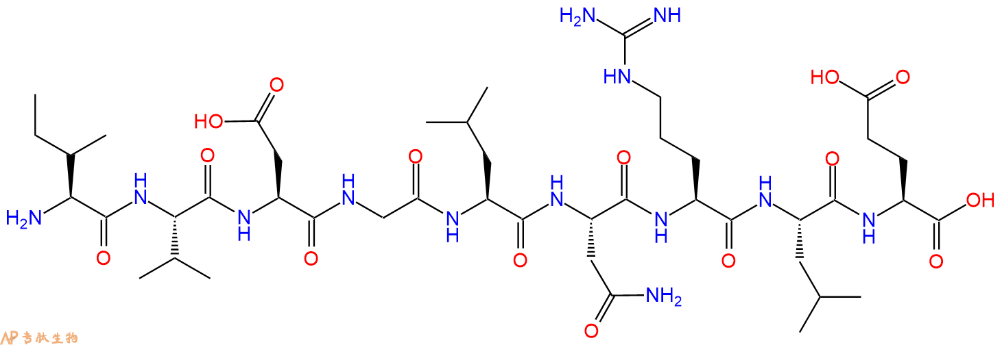 专肽生物产品H2N-Ile-Val-Asp-Gly-Leu-Asn-Arg-Leu-Glu-COOH