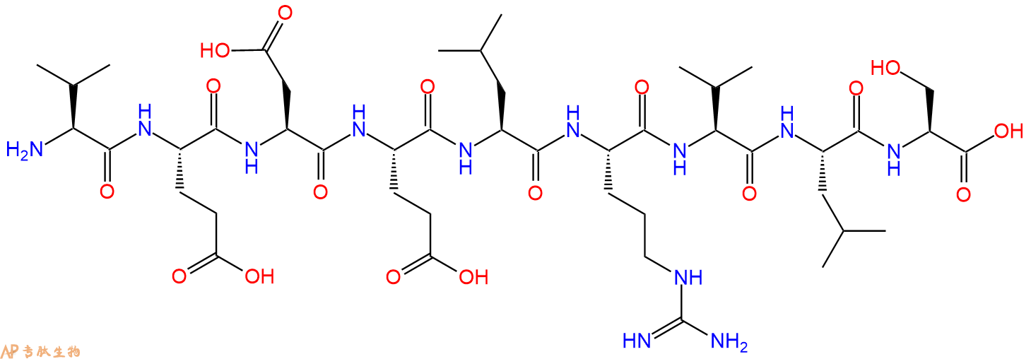 专肽生物产品H2N-Val-Glu-Asp-Glu-Leu-Arg-Val-Leu-Ser-COOH