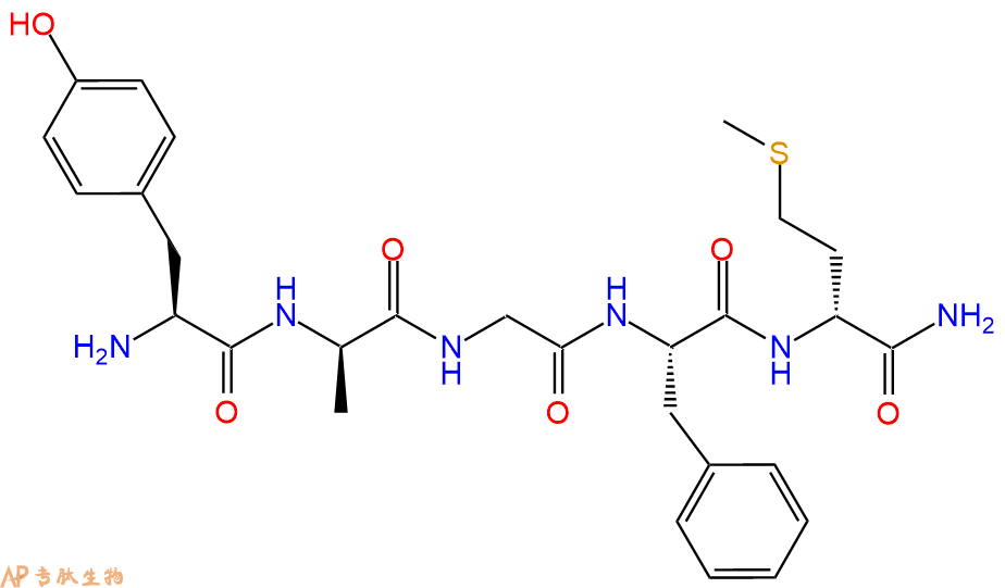 专肽生物产品D-ALA2-D-MET5脑啡肽胺基乙酸酯、tyr-d-ala-gly-phe-d-met-nh2 acetate salt100929-63-3