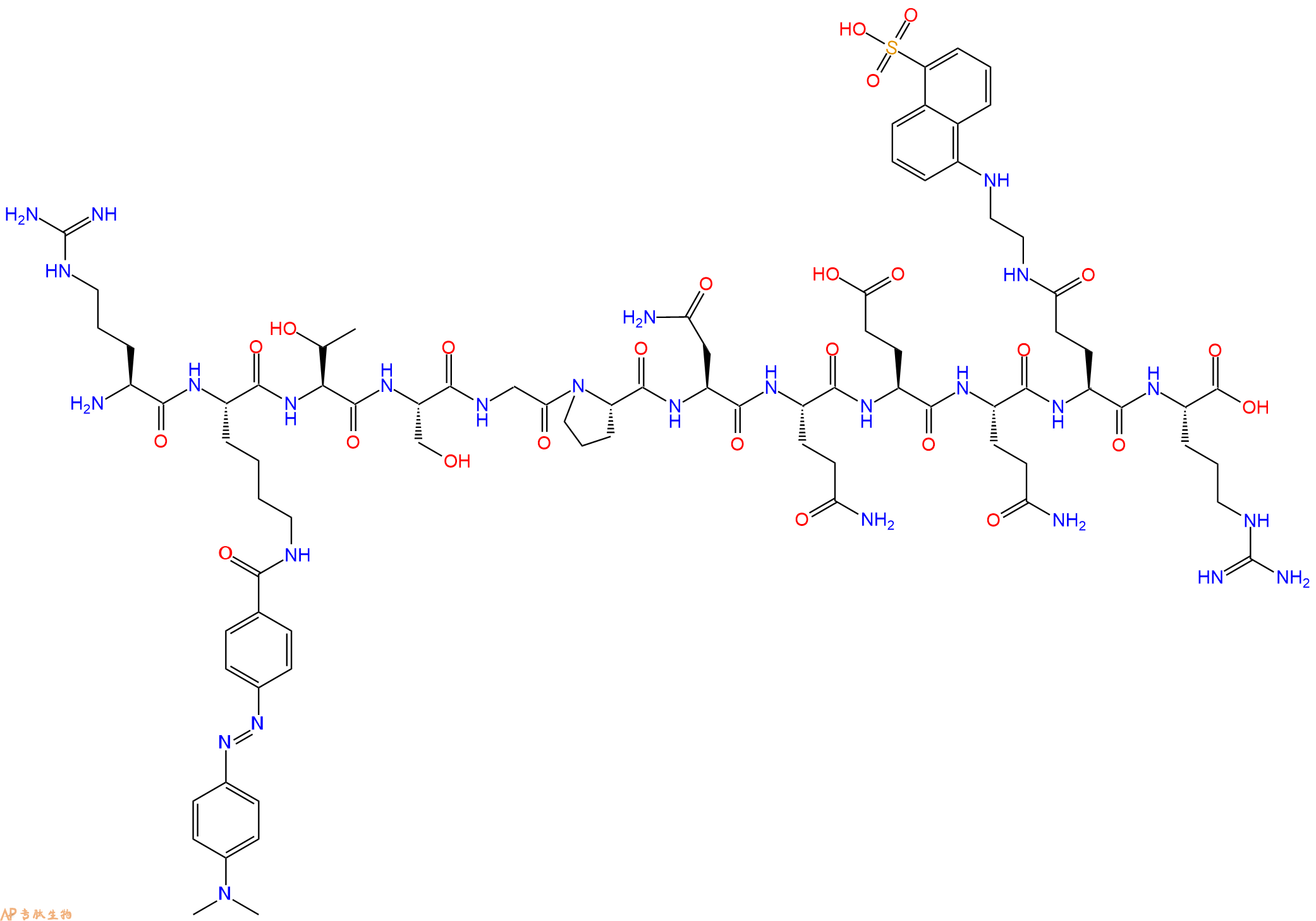 专肽生物产品H2N-Arg-Lys(Dabcyl)-Thr-Ser-Gly-Pro-Asn-Gln-Glu-Gln-Glu(Edans)-Arg-COOH742080-61-1