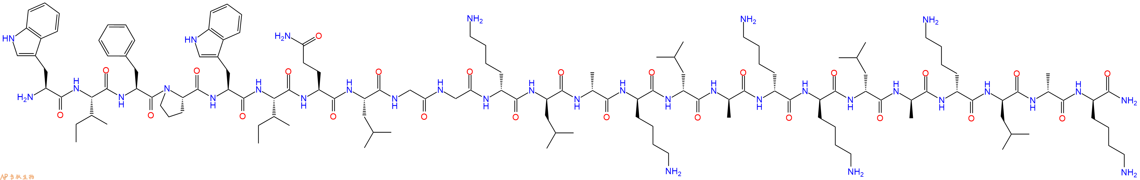 专肽生物产品GRP78 Binding Chimeric Peptide Motif、WIFPWIQL-GG- klaklakklaklak-CONH2