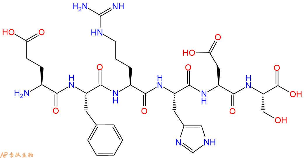 多肽EFRHDS的参数和合成路线|三字母为Glu-Phe-Arg-His-Asp-Ser|专肽生物产