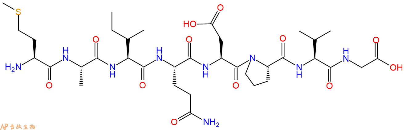 多肽MAIQDPVG的参数和合成路线|三字母为Met-Ala-Ile-Gln-Asp-Pro-Val
