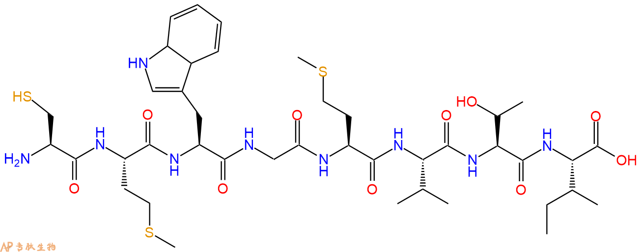 多肽CMWGMVTI的参数和合成路线|三字母为Cys-Met-Trp-Gly-Met-Val-Thr