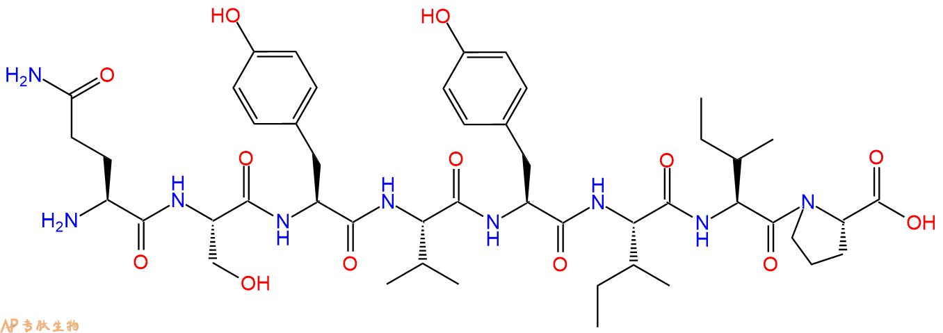 多肽QSYVYIIP的参数和合成路线|三字母为Gln-Ser-Tyr-Val-Tyr-Ile-Ile