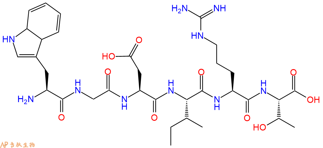 多肽WGDIRT的参数和合成路线|三字母为Trp-Gly-Asp-Ile-Arg-Thr|专肽生物产