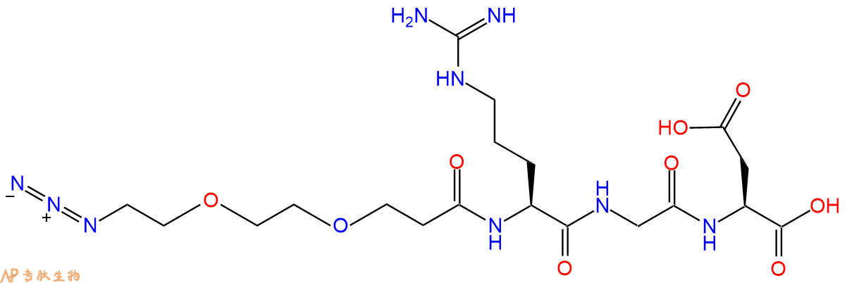 多肽N端叠单修饰：增加叠氮基团和目标多肽之间的距离|N3-PEG2-CH2CH2COOH