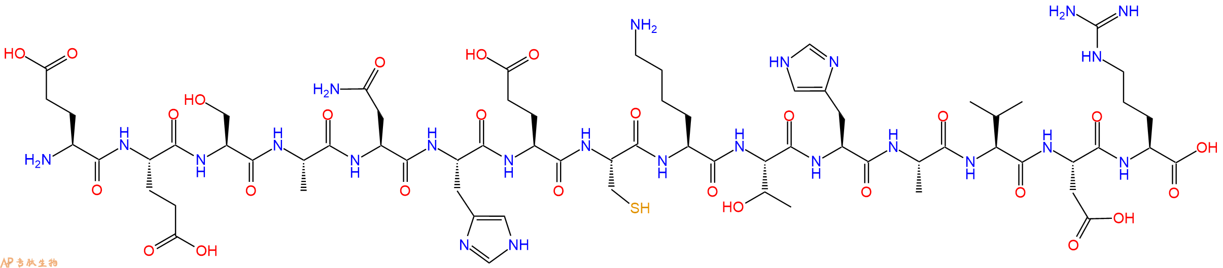 多肽EESANHECKTHAVDR的参数和合成路线|三字母为Glu-Glu-Ser-Ala-Asn-