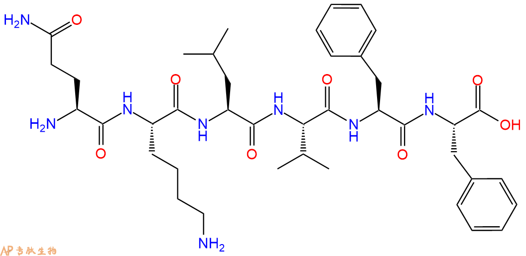 多肽QKLVFF的参数和合成路线|三字母为Gln-Lys-Leu-Val-Phe-Phe|专肽生物产