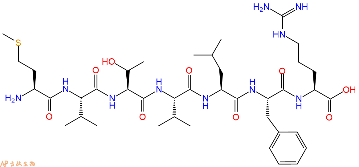 多肽MVTVLFR的参数和合成路线|三字母为Met-Val-Thr-Val-Leu-Phe-Arg|