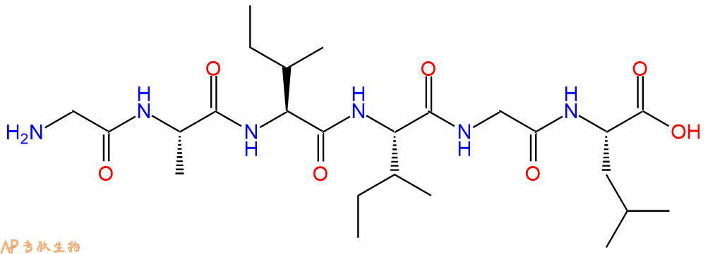 多肽GAIIGL的参数和合成路线|三字母为Gly-Ala-Ile-Ile-Gly-Leu|专肽生物产