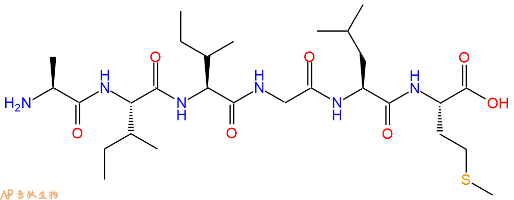 多肽AIIGLM的参数和合成路线|三字母为Ala-Ile-Ile-Gly-Leu-Met|专肽生物产