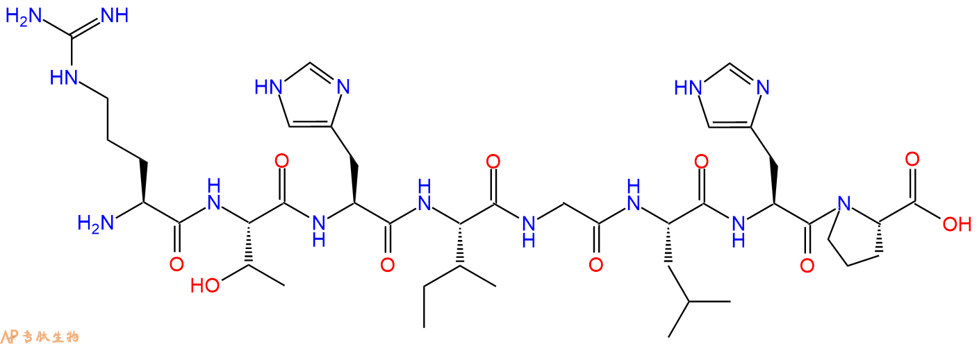 多肽RTHIGLHP的参数和合成路线|三字母为Arg-Thr-His-Ile-Gly-Leu-His