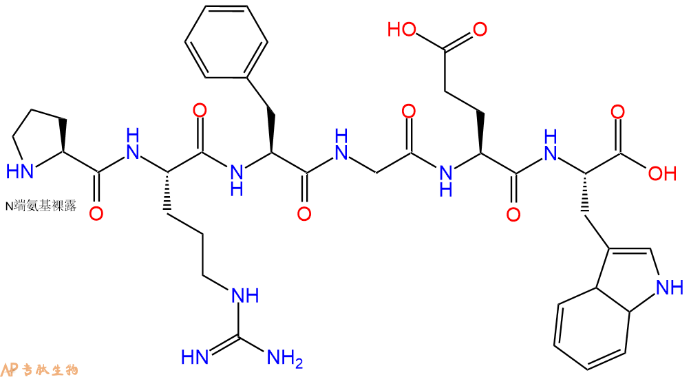 多肽PRFGEW的参数和合成路线|三字母为Pro-Arg-Phe-Gly-Glu-Trp|专肽生物产