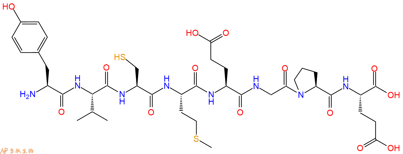 多肽YVCMEGPE的参数和合成路线|三字母为Tyr-Val-Cys-Met-Glu-Gly-Pro