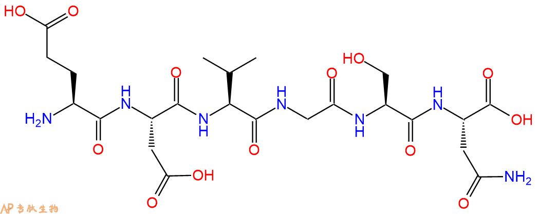 多肽EDVGSN的参数和合成路线|三字母为Glu-Asp-Val-Gly-Ser-Asn|专肽生物产