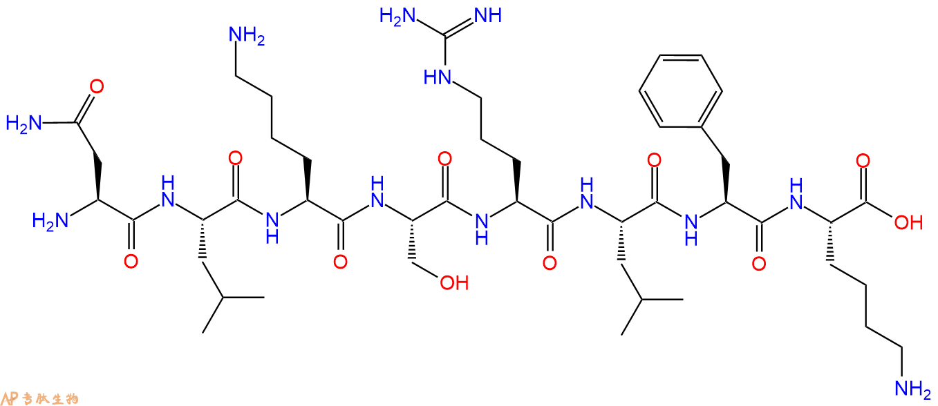 多肽NLKSRLFK的参数和合成路线|三字母为Asn-Leu-Lys-Ser-Arg-Leu-Phe