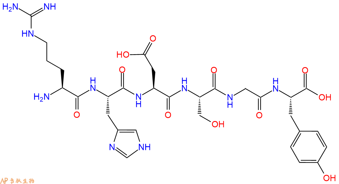 多肽RHDSGY的参数和合成路线|三字母为Arg-His-Asp-Ser-Gly-Tyr|专肽生物产
