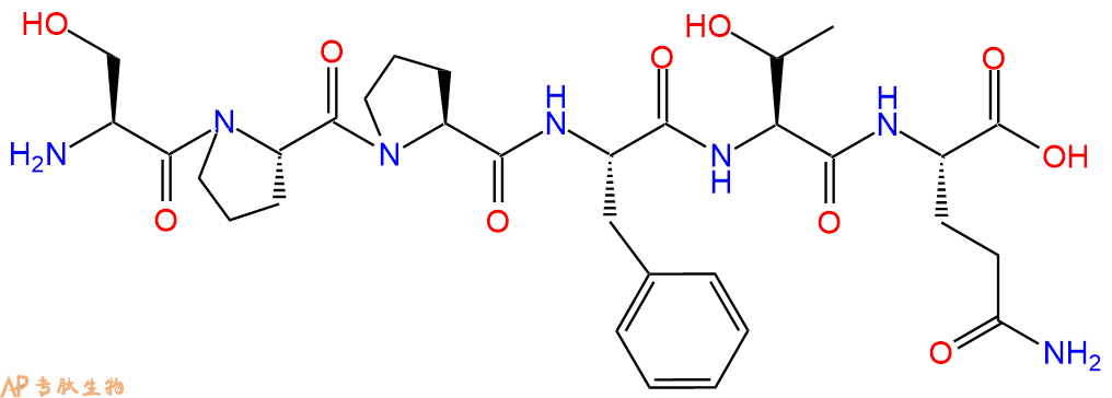 多肽SPPFTQ的参数和合成路线|三字母为Ser-Pro-Pro-Phe-Thr-Gln|专肽生物产