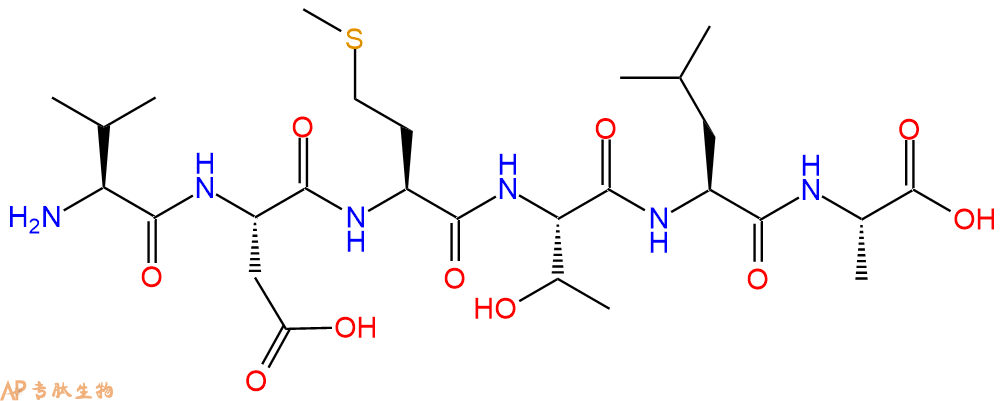 多肽VDMTLA的参数和合成路线|三字母为Val-Asp-Met-Thr-Leu-Ala|专肽生物产