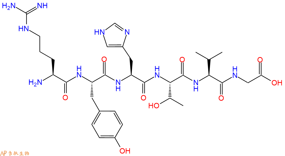 多肽RYHTVG的参数和合成路线|三字母为Arg-Tyr-His-Thr-Val-Gly|专肽生物产