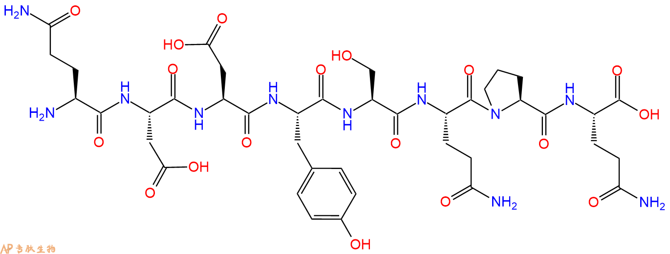 多肽QDDYSQPQ的参数和合成路线|三字母为Gln-Asp-Asp-Tyr-Ser-Gln-Pro