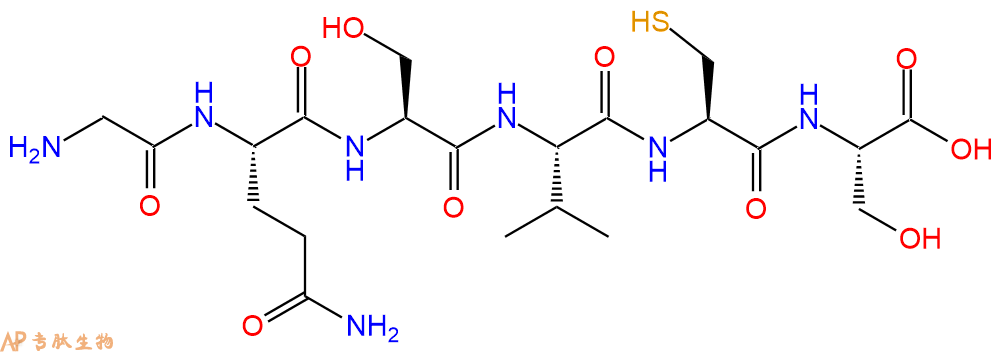 多肽GQSVCS的参数和合成路线|三字母为Gly-Gln-Ser-Val-Cys-Ser|专肽生物产